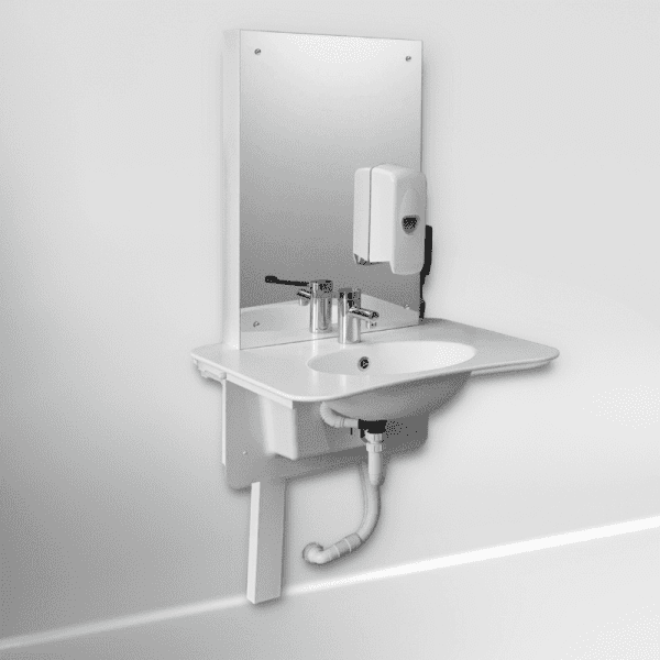 Changing Places ireland wall mounted height adjustable sink. MMS medical